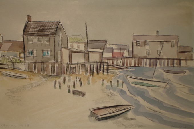 Boat Basin  Provincetown, Mass  Watercolor  1939 