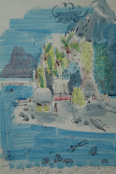 Bora Bora 6 (Watercolor-Pen & Ink) 1963