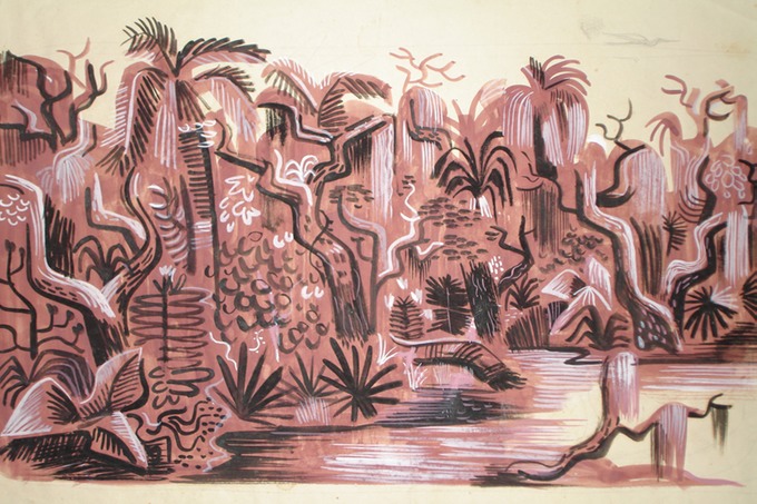 Florida Jungle (Watercolor) 1940-50's