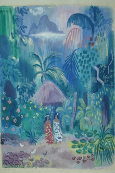 Moorea, Polynesian Islands (Watercolor) 1963