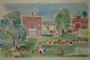 NY  Horse Club (Watercolor) 1930-40's