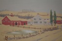 NY Farm by the Pond (Watercolorr) 1930-40's